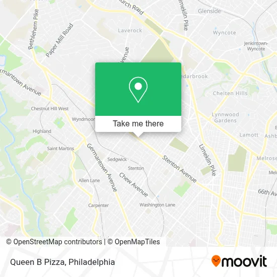 Queen B Pizza map