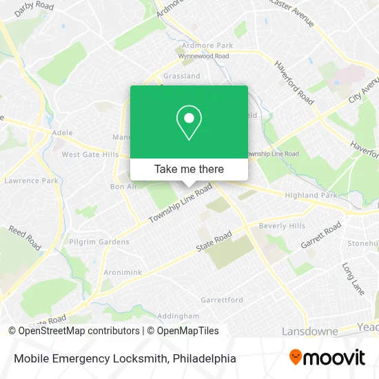 Mobile Emergency Locksmith map