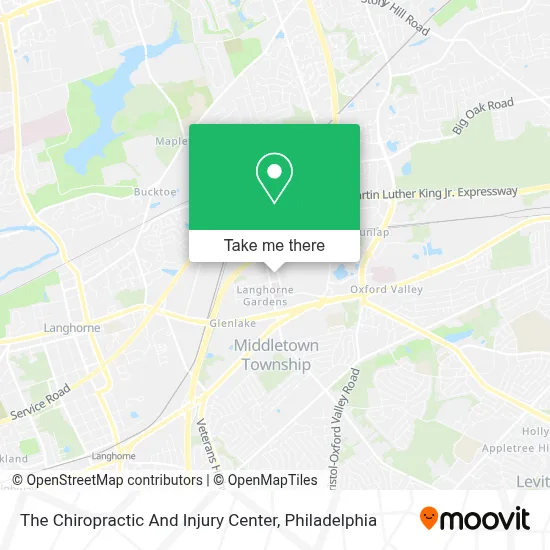 The Chiropractic And Injury Center map