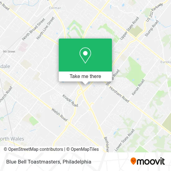 Blue Bell Toastmasters map