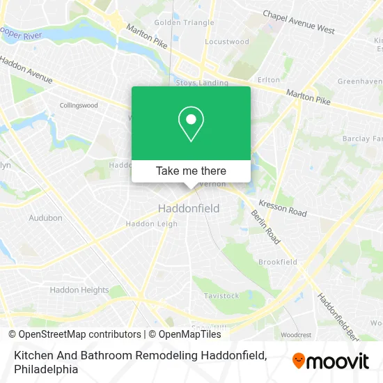Kitchen And Bathroom Remodeling Haddonfield map