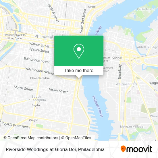 Riverside Weddings at Gloria Dei map
