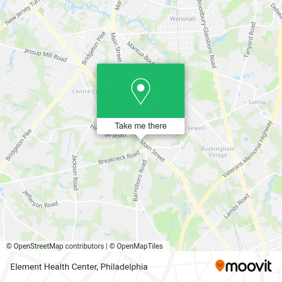 Element Health Center map