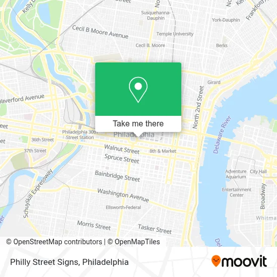 Philly Street Signs map