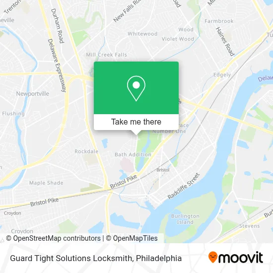Guard Tight Solutions Locksmith map