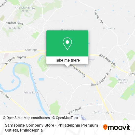 Samsonite Company Store - Philadelphia Premium Outlets map