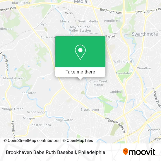 Brookhaven Babe Ruth Baseball map