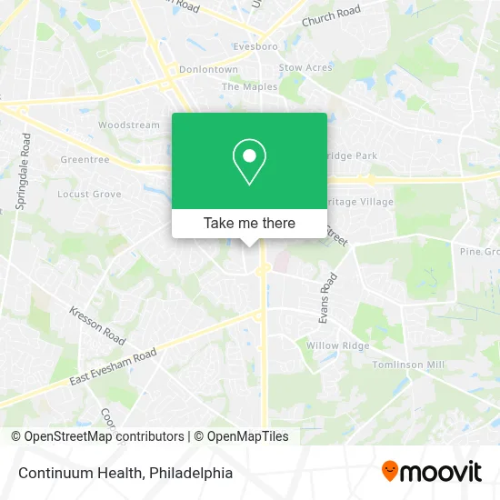 Continuum Health map