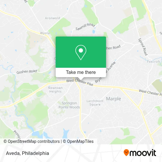 Aveda map
