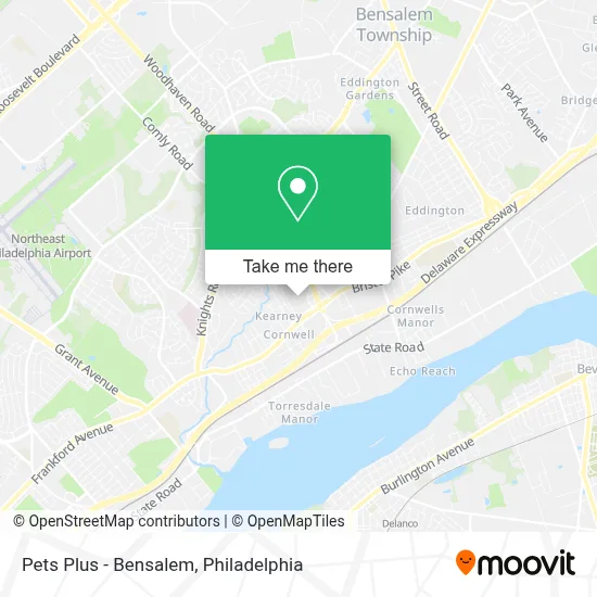 Pets Plus - Bensalem map