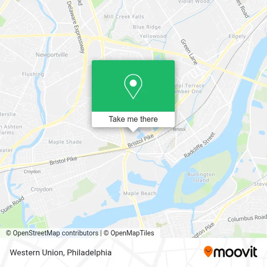 Western Union map
