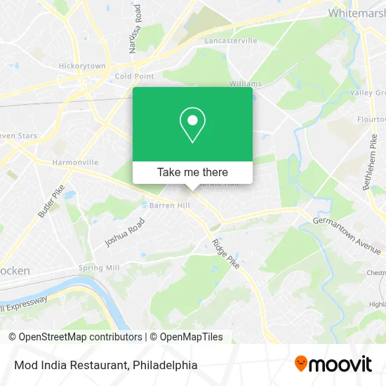 Mod India Restaurant map