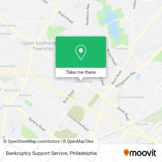 Bankruptcy Support Service map