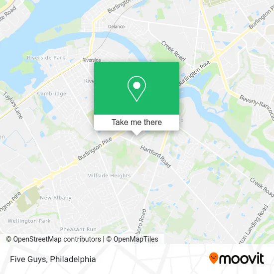 Five Guys map