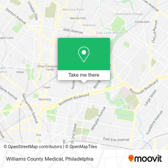 Williams County Medical map