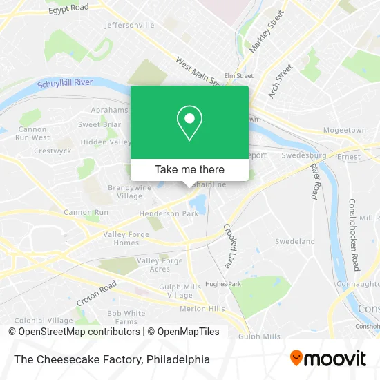 The Cheesecake Factory map