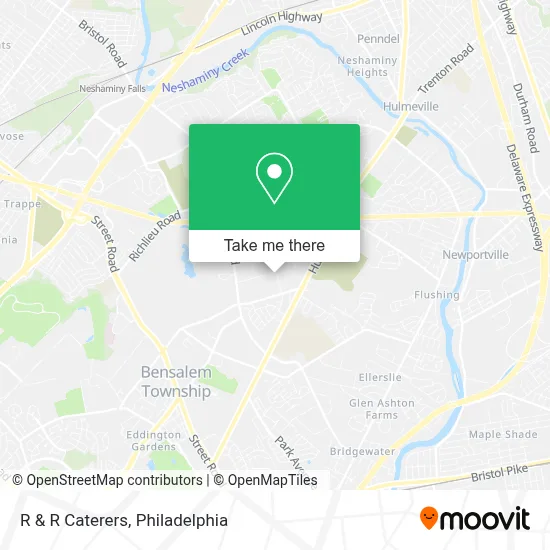 R & R Caterers map