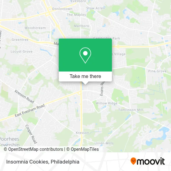Insomnia Cookies map