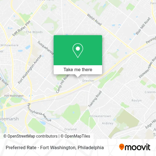 Preferred Rate - Fort Washington map