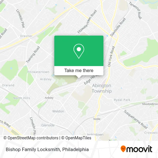 Bishop Family Locksmith map