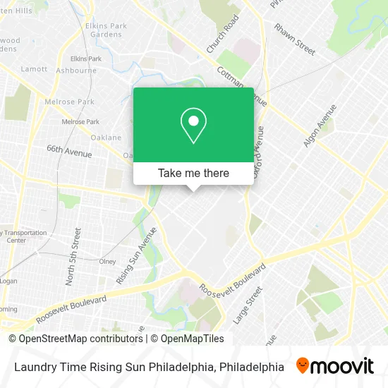 Laundry Time Rising Sun Philadelphia map