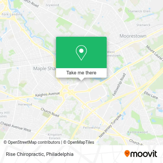 Rise Chiropractic map
