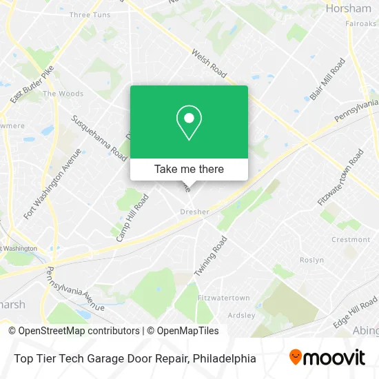 Top Tier Tech Garage Door Repair map