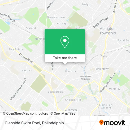 Glenside Swim Pool map