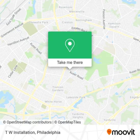 T W Installation map