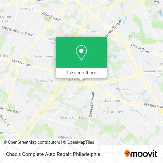 Chad's Complete Auto Repair map