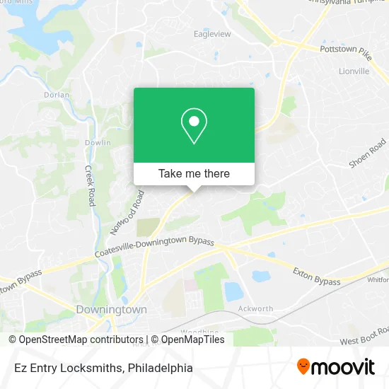 Ez Entry Locksmiths map