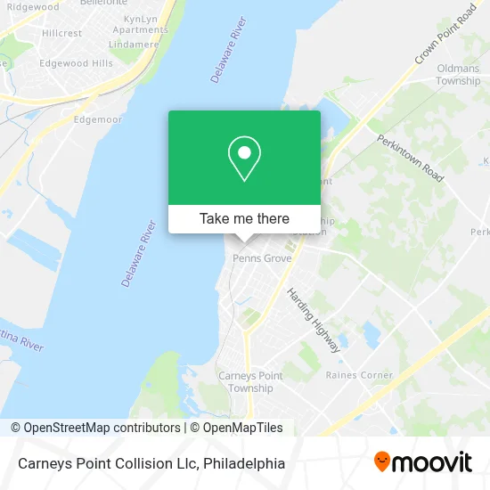 Carneys Point Collision Llc map