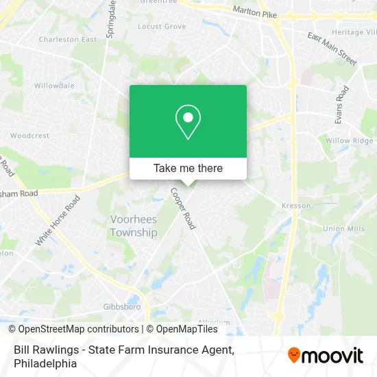 Bill Rawlings - State Farm Insurance Agent map