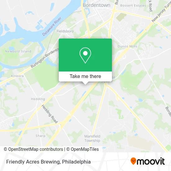 Friendly Acres Brewing map