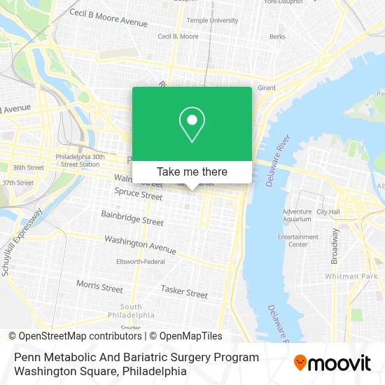Penn Metabolic And Bariatric Surgery Program Washington Square map