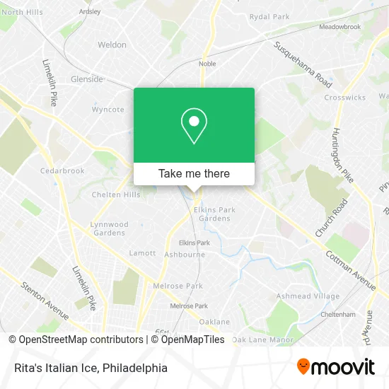 Rita's Italian Ice map