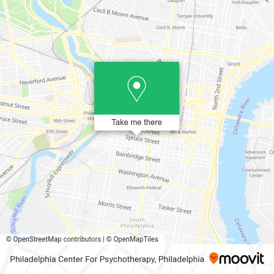 Philadelphia Center For Psychotherapy map