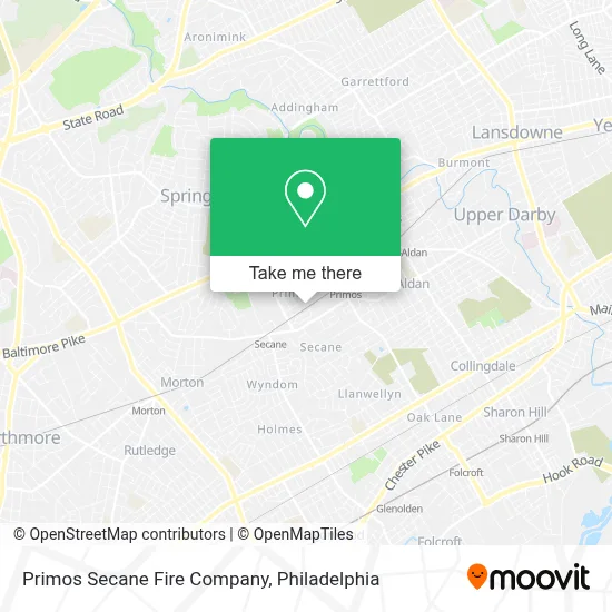 Primos Secane Fire Company map