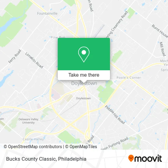 Bucks County Classic map