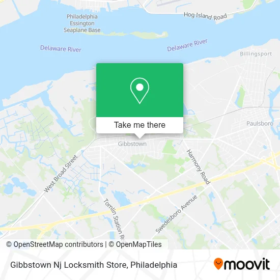 Gibbstown Nj Locksmith Store map