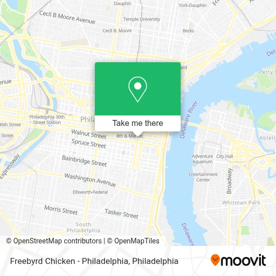 Freebyrd Chicken - Philadelphia map