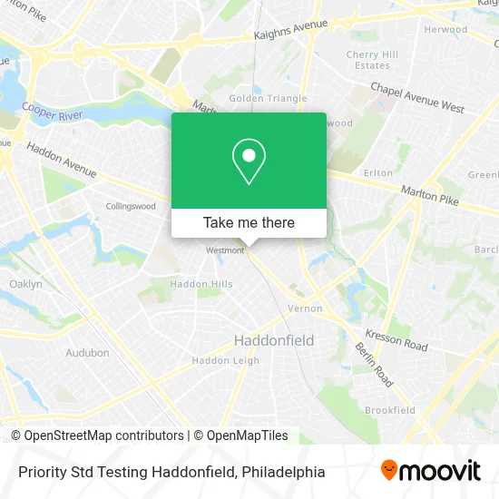 Priority Std Testing Haddonfield map