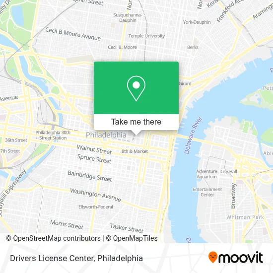 Drivers License Center map