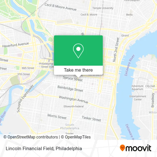 Lincoln Financial Field map