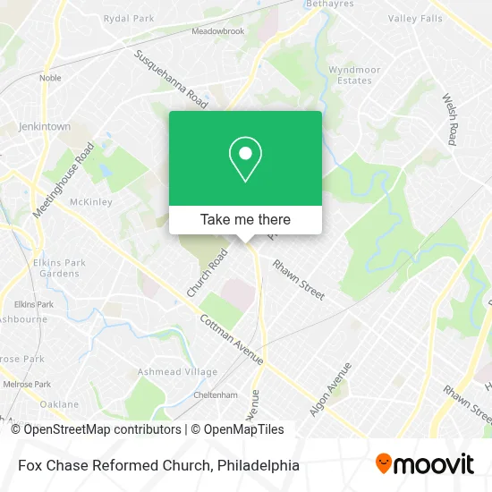Fox Chase Reformed Church map