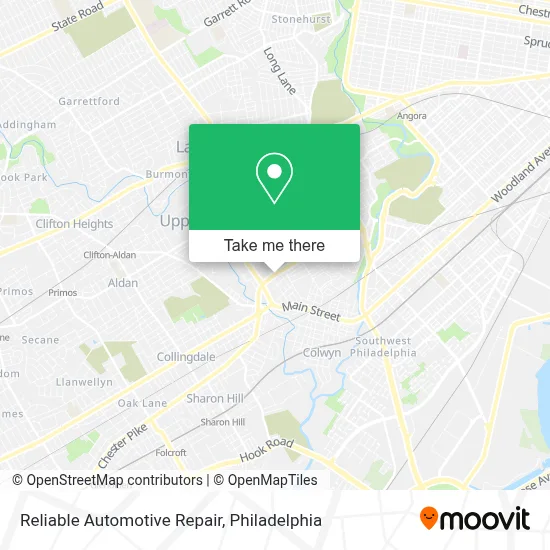 Reliable Automotive Repair map