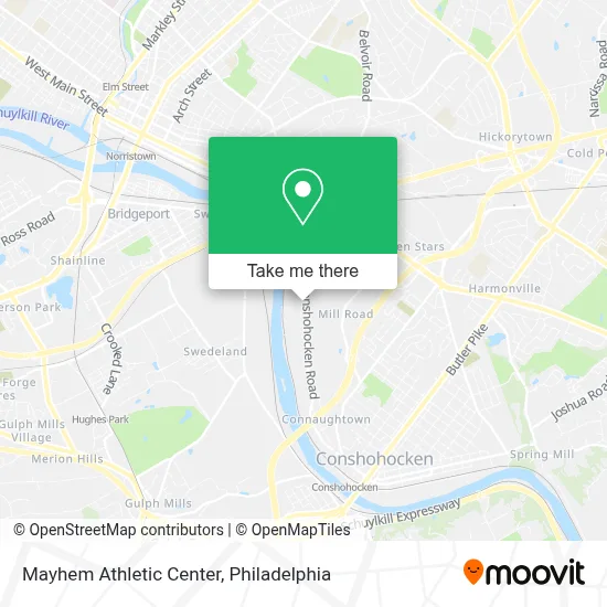 Mayhem Athletic Center map