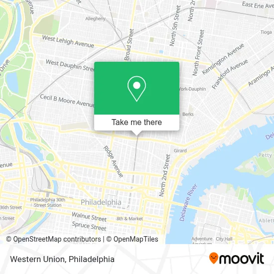 Western Union map