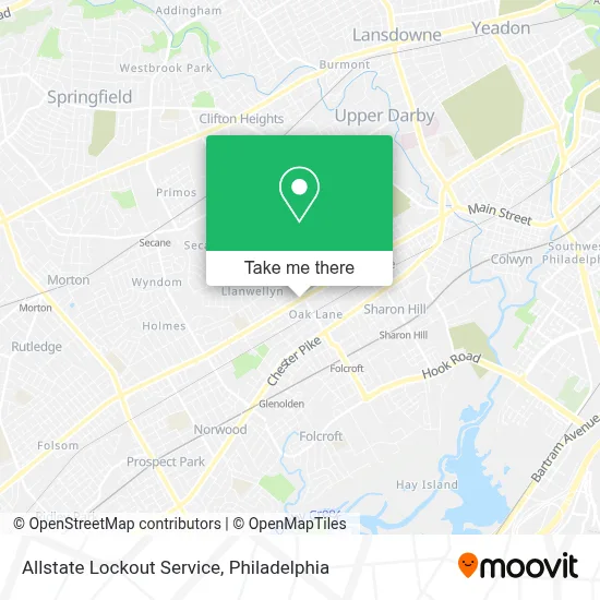 Allstate Lockout Service map