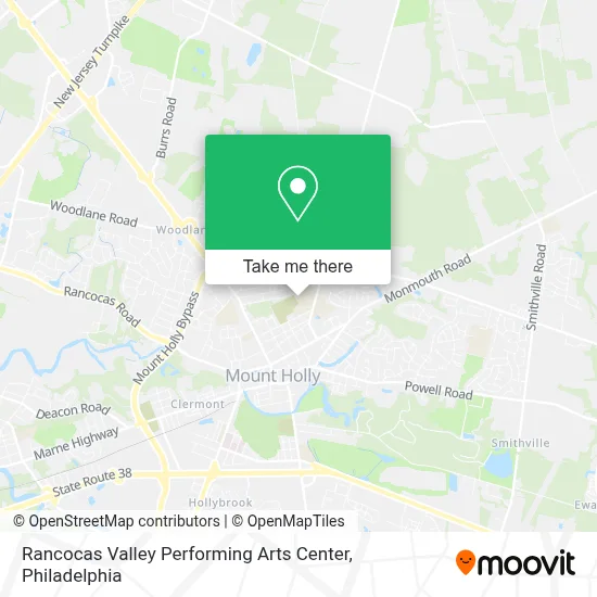 Rancocas Valley Performing Arts Center map